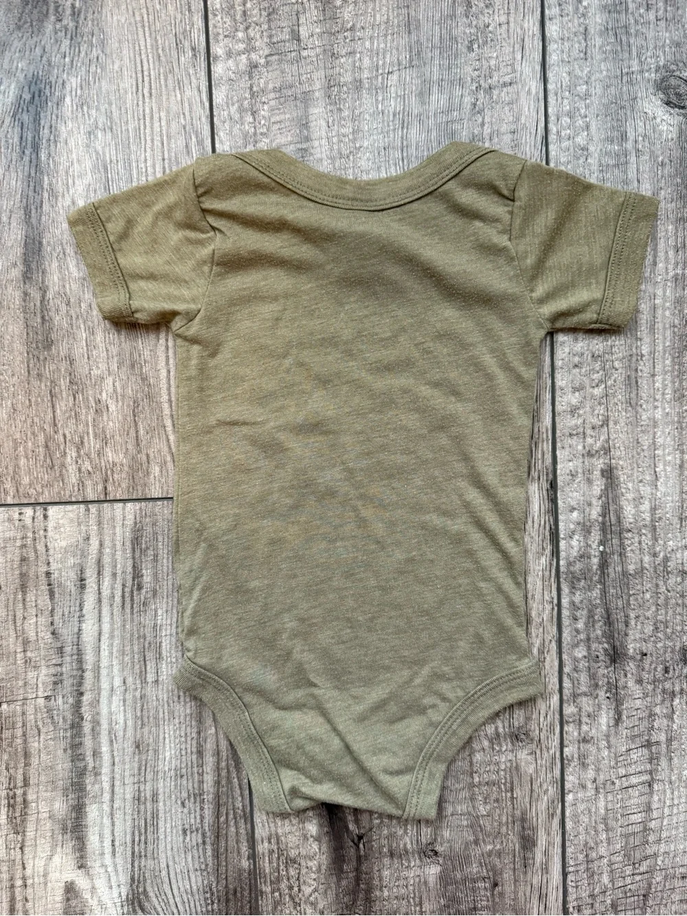 “locally grown” olive green onesie 6-12mo